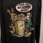 Christmas Funny Santa Holiday Sweatshirt Size XLarge. Unisex Black Photo 3