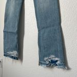 RE/DONE $245 NWT  70S HIGH RISE SKINNY BOOT MENDED AQUAMARINE JEANS SZ 25 Photo 5
