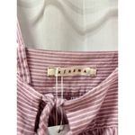 Xirena Striped Sleeveless Pleated Tie Front Midi Dress Purple/Pink Womens Medium Photo 5