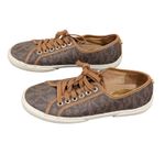 Michael Kors Signature Logo Canvas Lace Up Sneakers Brown Women's Size 6M Photo 1