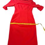 Black Halo - Red Nuelle Petal Sleeve Dress - Size 2 Photo 5