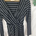 Allison Brittney  striped wrap front striped dress Photo 2