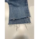 ZARA  The Slim Straight In‎ Bave Blue Women’s Jeans Size 4 High Waisted Raw Hem Photo 3