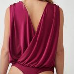 Free People NWOT  Bodysuit dark rhubarb color size Large Photo 1