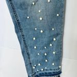 Earl Jean Earl Jeans Womens Skinny Ankle Stretch Size 10 Pearl Embroidery Mid Rise Denim Photo 2