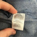 Alythea Chambray Ruffle Linen Sundress Blue Sleeveless Dress Women’s Large Photo 3