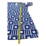 Mahi Gold Blue White Geometric Print V Neck Long Sleeve Tunic Dress X Large. NWT Size XL Photo 5