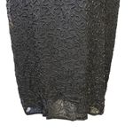 Vintage Beaded Dress Black Silk Party Cocktail‎ Dress Open Back M Size M Photo 6