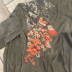 Johnny Was  Draped suede Jacket with Floral Embroidery Photo 4