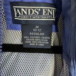Lands' End Lands’ End Hooded Mesh Lined Blue Rain Jacket Sz Medium Photo 1