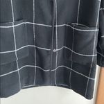 Marine layer  Liverpool Shawl Collar Coatigan Windowpane Black White Photo 5
