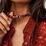 Free People NWT  Biedie Choker Red Beaded Necklace Photo 0