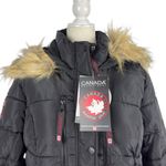 New Canada Weathergear Parka Jacket Coat Heavyweight Faux Fur Hood Black Size L Size L Photo 6