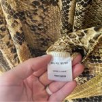 superdown Revolve Aliza Snakeskin Pattern Bodysuit Sheer Long Sleeve XS Photo 5