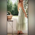 Ethereal TOPERTH MID GREEN  SHEER HALTER TIE MAXI DRESS Photo 2