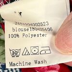 Jeuvre Floral Ruffle Plaid Mock Turtleneck Long Sleeve Blouse Medium Black Photo 10