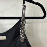 Vintage Graham & Spencer Black Silk Rhinestone Cami Top, Size S Photo 4