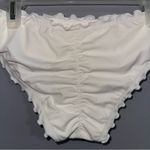 Shade & Shore White Ruffled Low Waisted Bikini Bottoms Photo 4