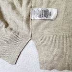 Ann Taylor  Cardigan V Neck Open Front Tight Knit Long Sleeve Medium Off White Photo 6