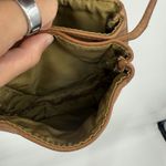 Unbranded Brown Leather Crossbody Bag Snap Button Purse Boho Hippie Photo 8