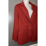 Vintage Alex Colman Suit Pantsuit Womens 5/7 Red Blazer Pants Gold Buttons 80s Size M Photo 1