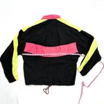 Vintage 90s Street Closed Neon Black Colorblock Half Zip Windbreaker Pink Photo 7
