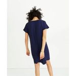 Madewell  Women's Shift Dress Small Navy Blue Short Sleeve V-Neck Photo 1