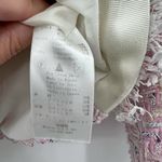 McGinn light pink tweed woven blazer jacket silver chain detail fringe size 6 Photo 6
