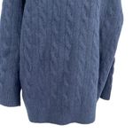 J.Crew Relaxed Cable knit Cardigan Merino Blend Sweater Navy Size L-XL NWT Photo 9