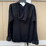Soft Surroundings  Ellison Sweater Hoodie Pullover Black Cotton Wool Size Large Photo 2
