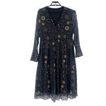 Bloomchic Celestial Mesh Midi Dress sz 14/16 Witchy Sheer Whimsigoth Halloween Black Photo 1