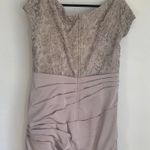 La Femme 26806 Short Sleeve Embroidered Bodice Ruched Mermaid Gown in Champagne Photo 6