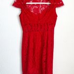 Saylor Red Lace Peekaboo Dress Photo 8