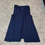 Halogen  Navy Blue Tank Top Sleeveless Keyhole Back Casual‎ Size S Photo 4