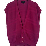 VTG 1970s James Kenrob Sweater Vest Button Front Pants Set Sz XL USA Union Made Pink Photo 0