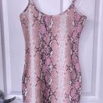 Cherry Mellow Pink Snake Print Dress Photo 0