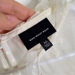 Who What Wear  Cream Lace Embroidered Sleeveless Top Medium Photo 1