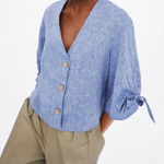 ZARA  Linen Blend Top Photo 0