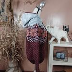 American Eagle  Size Medium M Maroon Zipper Sweater AE Sherpa Hood Lined Comfy Photo 7