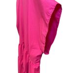 Sandra Darren NWT Nordstrom Asymmetric Tiered Dress Short Sleeve, Hot Pink Large Photo 12