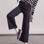 Anthropologie Pilcro The Annie Wide-Leg Corduroy Jeans NEW Size 31 Navy Blue Photo 0