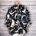 Crescent Alfani Woman NWT Size 3X Moon Floral Print Ruffle V-Neckline Blouse Top Photo 3