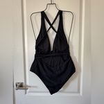 Cupshe  Women's Stripe Bikini Bowknot Shirred Swimsuit Large L NWT Photo 3