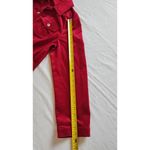 Chico's Chico’s Snow White Crushed Velvet Jacket Women’s size 2 Dark Red Button Photo 9