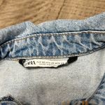 ZARA  denim long sleeve distressed romper EUC light blue Photo 3