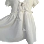 Hazel Boutique White Boho Babydoll Dress / Top S Photo 3