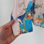 Zac and Rachel Women's Floral Crochet Lace Peasant Top Blouse Multicolor Size XL Photo 6