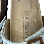 Birkenstock s Betula Granada Pastel Blue Cork Leather Sandals Rust Buckle 6 Photo 2