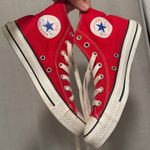Converse sz 7.5 Womens 5.5 mens Red Lace Up High Top Fashion Sneaker Streetwear Photo 2