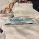 Desigual  Pink and Cream Sheath Dress Sleeveless Crew Neck Mini Photo 10